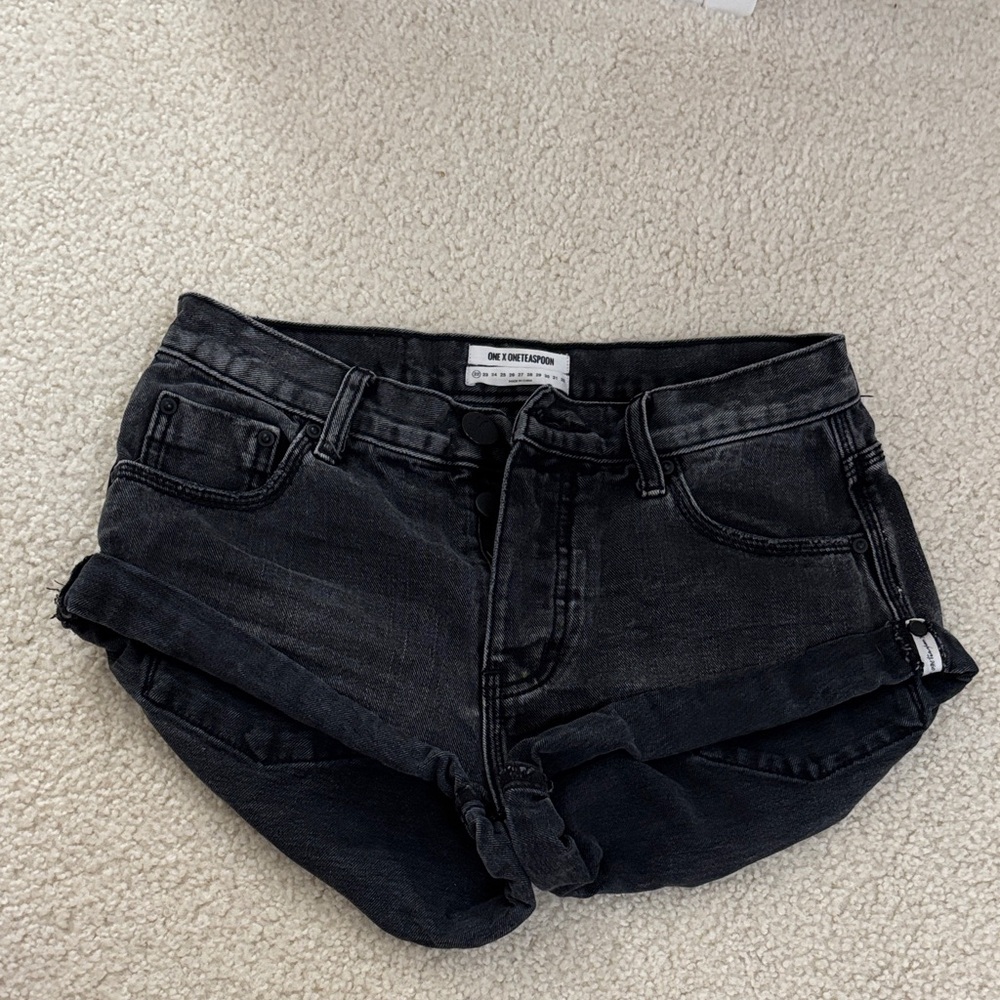 One Teaspoon Dark Wash Jean Shorts